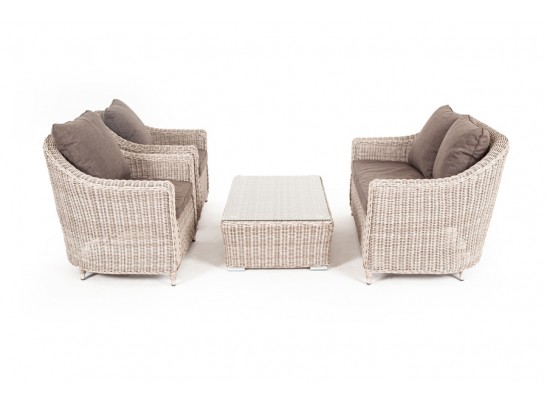 "Кон Панна" лаунж-зона из искусственного ротанга, цвет бежевый в Набережных Челнах