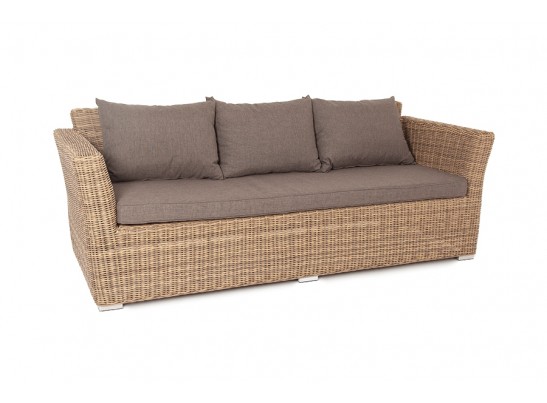 "Капучино" диван из искусственного ротанга трехместный, цвет соломенный в Набережных Челнах