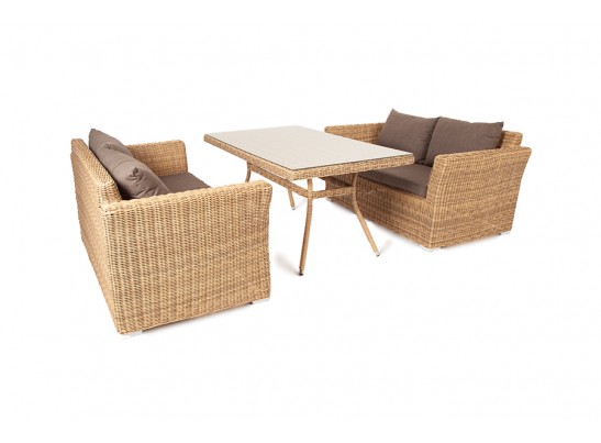 "Мокко" обеденная группа плетеная из ротанга, цвет соломенный в Набережных Челнах