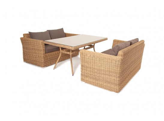 "Мокко" обеденная группа плетеная из ротанга, цвет соломенный в Набережных Челнах