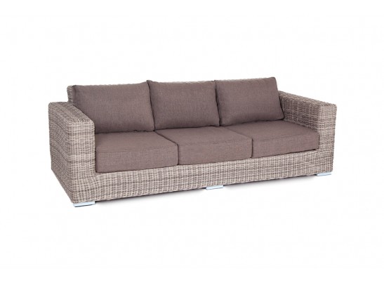 "Боно" диван из искусственного ротанга трехместный, цвет серый в Набережных Челнах