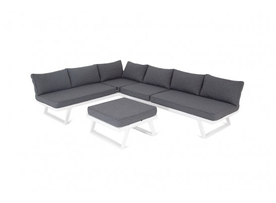 "Альпы" комплект-трансформер садовой мебели из алюминия (угловой диван, столик) с подушками в Набережных Челнах