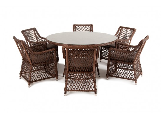 "Эспрессо–150 L" обеденная группа плетеная, цвет коричневый в Набережных Челнах