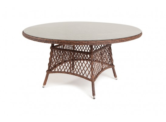 "Эспрессо" плетеный круглый стол, диаметр 150 см, цвет коричневый в Набережных Челнах