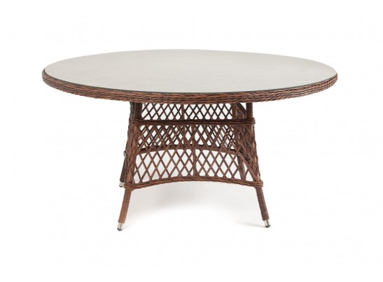 "Эспрессо" плетеный круглый стол, диаметр 150 см, цвет коричневый в Набережных Челнах