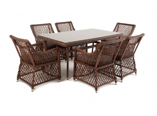 "Латте" обеденная группа плетеная, цвет коричневый в Набережных Челнах