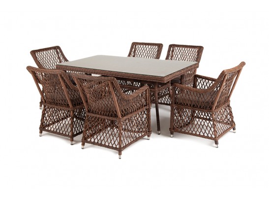 "Латте" обеденная группа плетеная, цвет коричневый в Набережных Челнах