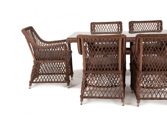 "Латте" обеденная группа плетеная, цвет коричневый в Набережных Челнах