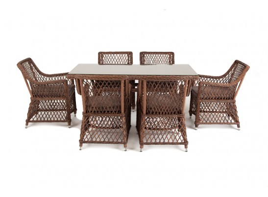 "Латте" обеденная группа плетеная, цвет коричневый в Набережных Челнах