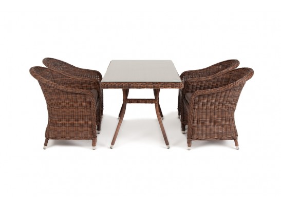 "Латте–140 R" обеденная группа плетеная, цвет коричневый в Набережных Челнах