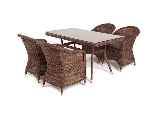 "Латте–140 R" обеденная группа плетеная, цвет коричневый в Набережных Челнах
