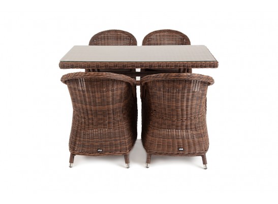"Латте–140 R" обеденная группа плетеная, цвет коричневый в Набережных Челнах