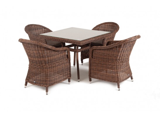 "Фредо" обеденная группа из искусственного ротанга, цвет коричневый в Набережных Челнах