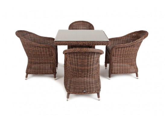 "Фредо" обеденная группа из искусственного ротанга, цвет коричневый в Набережных Челнах