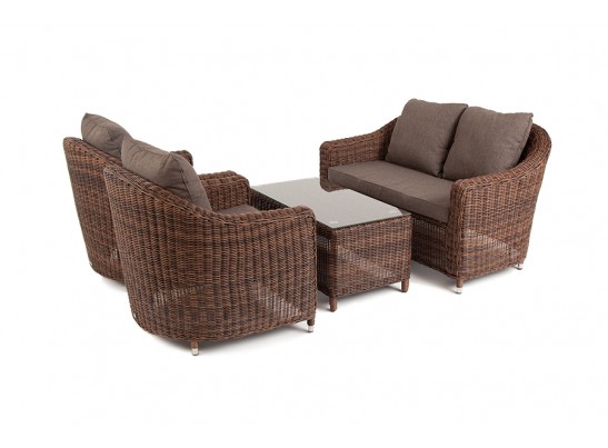 "Кон Панна" лаунж-зона из искусственного ротанга, цвет коричневый в Набережных Челнах