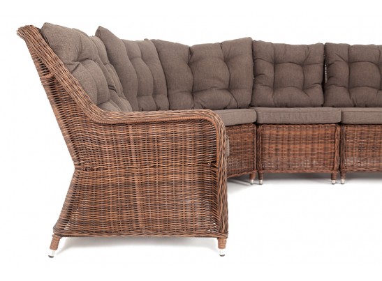 "Бергамо" модульный диван из ротанга, цвет коричневый в Набережных Челнах
