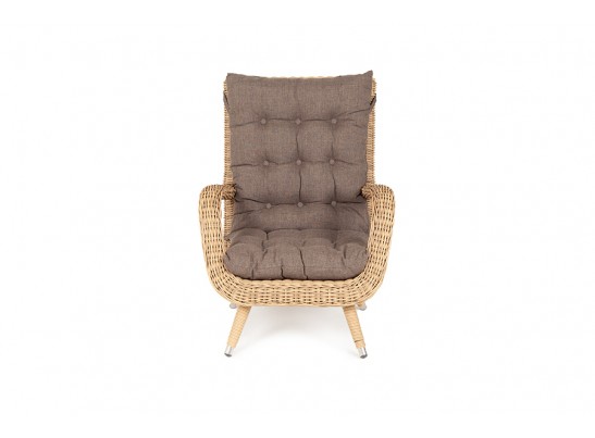 "Толедо" кресло плетеное с подушками, цвет соломенный в Набережных Челнах