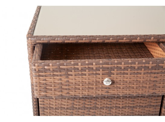 "Мальта" тумба плетеная из искусственного ротанга, цвет коричневый в Набережных Челнах
