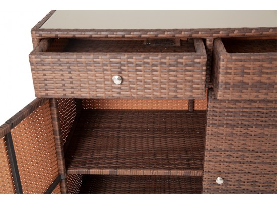 "Мальта" тумба плетеная из искусственного ротанга, цвет коричневый в Набережных Челнах