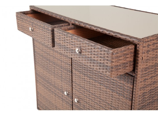 "Мальта" тумба плетеная из искусственного ротанга, цвет коричневый в Набережных Челнах