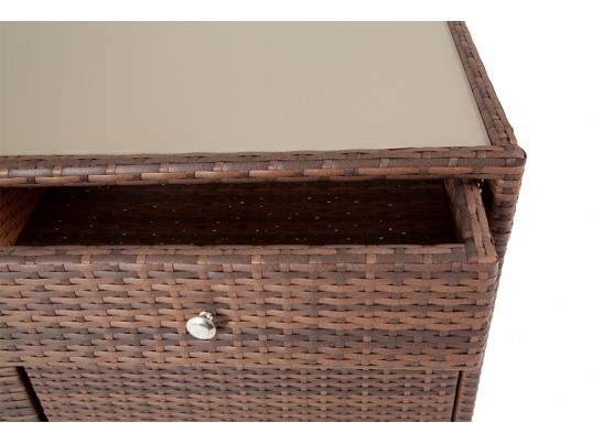 "Мальта" тумба плетеная из искусственного ротанга, цвет коричневый в Набережных Челнах