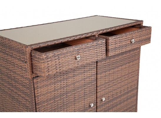 "Мальта" тумба плетеная из искусственного ротанга, цвет коричневый в Набережных Челнах