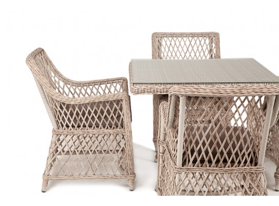 "Айриш" обеденная группа плетеная на 4 персоны, цвет бежевый в Набережных Челнах