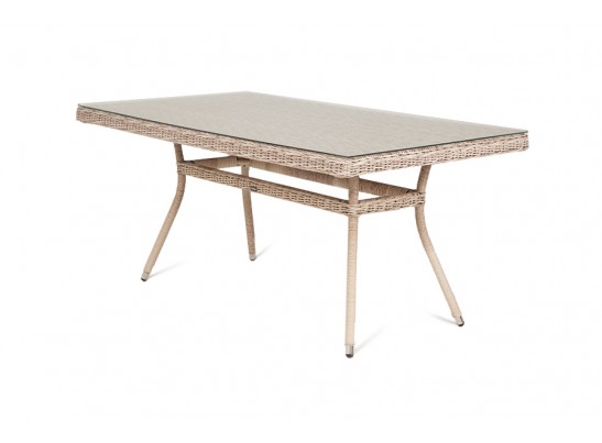 "Латте" плетеный стол из искусственного ротанга 160х90см, цвет бежевый в Набережных Челнах