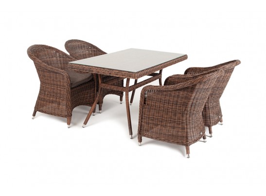 "Латте–140 R" обеденная группа плетеная, цвет коричневый в Набережных Челнах