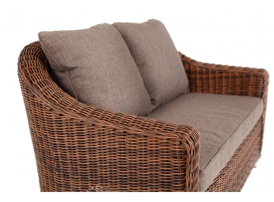 "Кон Панна" диван из искусственного ротанга двухместный, цвет коричневый в Набережных Челнах