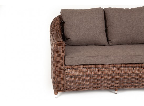 "Кон Панна" диван из искусственного ротанга двухместный, цвет коричневый в Набережных Челнах