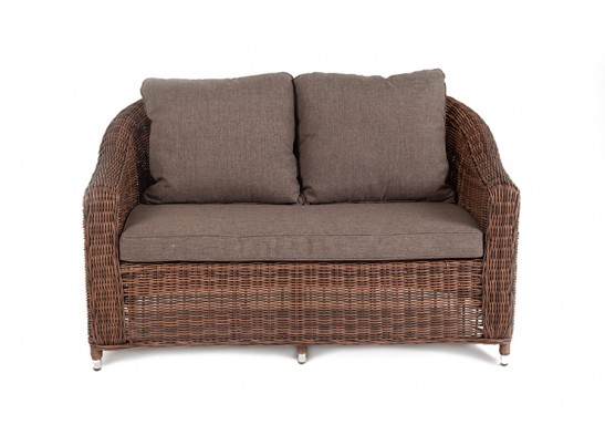 "Кон Панна" диван из искусственного ротанга двухместный, цвет коричневый в Набережных Челнах