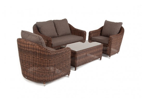 "Кон Панна" лаунж-зона из искусственного ротанга, цвет коричневый в Набережных Челнах