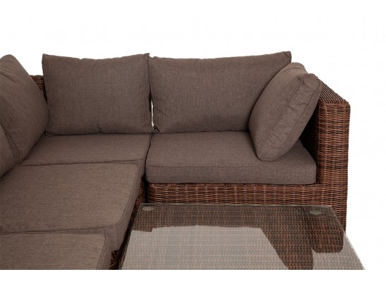 "Лунго" трансформирующаяся лаунж-зона из искусственного ротанга, цвет коричневый в Набережных Челнах
