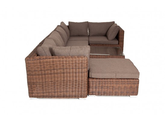 "Лунго" трансформирующаяся лаунж-зона из искусственного ротанга, цвет коричневый в Набережных Челнах