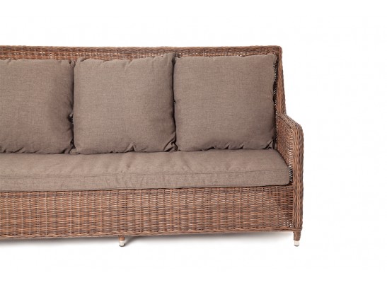 "Гляссе" диван трехместный из искусственного ротанга, цвет коричневый в Набережных Челнах