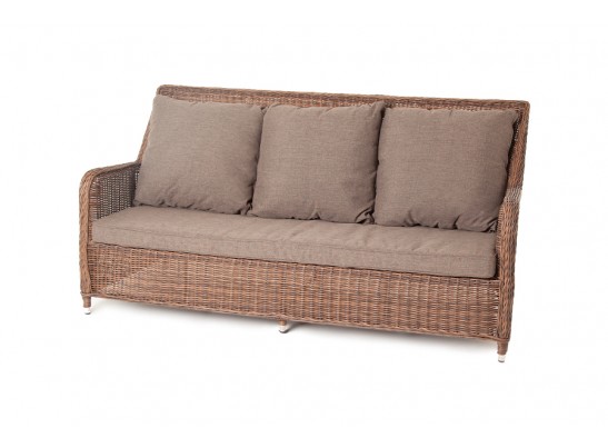 "Гляссе" диван трехместный из искусственного ротанга, цвет коричневый в Набережных Челнах