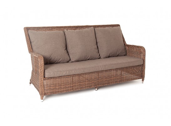 "Гляссе" диван трехместный из искусственного ротанга, цвет коричневый в Набережных Челнах