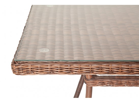 "Латте" плетеный стол из искусственного ротанга 160х90см, цвет коричневый в Набережных Челнах