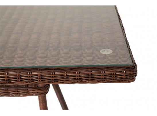 "Латте" плетеный стол из искусственного ротанга 160х90см, цвет коричневый в Набережных Челнах