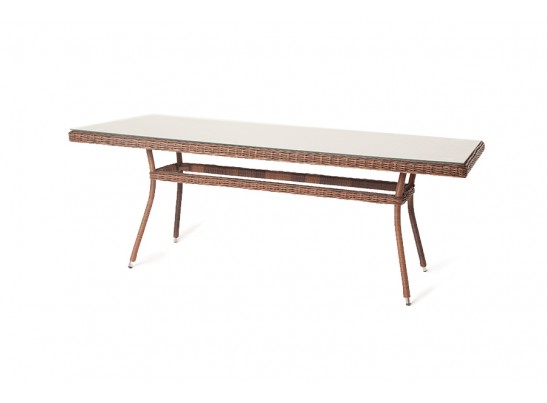 "Латте" плетеный стол из искусственного ротанга 160х90см, цвет коричневый в Набережных Челнах