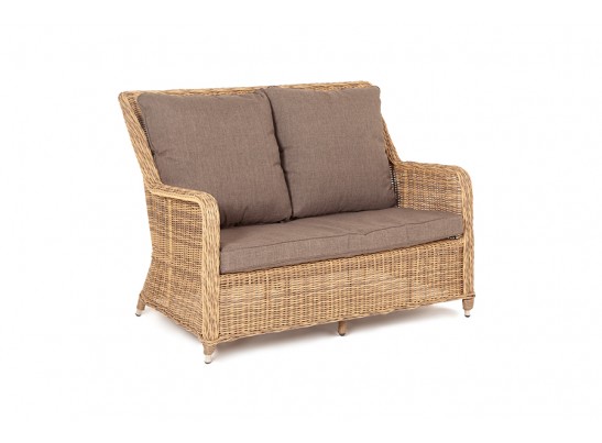 "Гляссе" диван двухместный из искусственного ротанга, цвет соломенный в Набережных Челнах