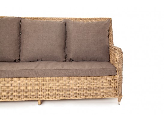 "Гляссе" диван трехместный из искусственного ротанга, цвет соломенный в Набережных Челнах "Гляссе" диван трехместный из искусственного ротанга, цвет соломенный в Набережных Челнах