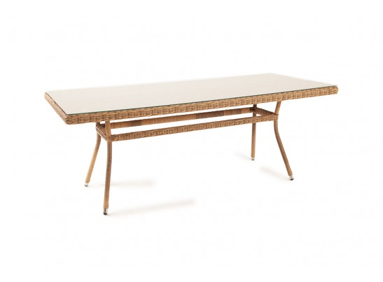 "Латте" плетеный стол из искусственного ротанга 200х90см, цвет соломенный в Набережных Челнах