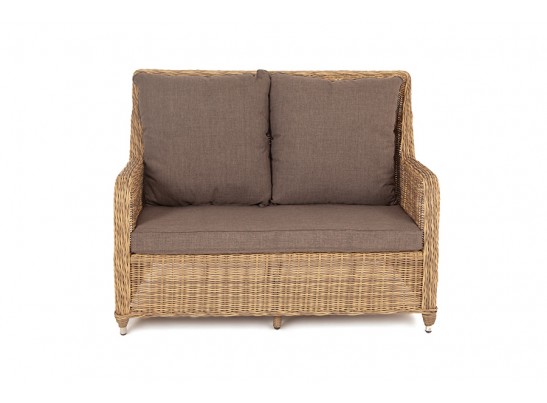"Гляссе" диван двухместный из искусственного ротанга, цвет соломенный в Набережных Челнах