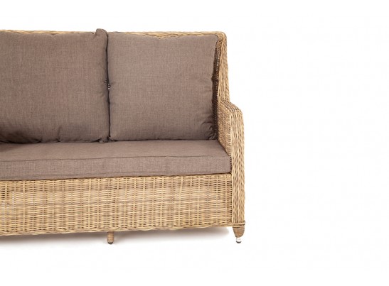 "Гляссе" диван двухместный из искусственного ротанга, цвет соломенный в Набережных Челнах