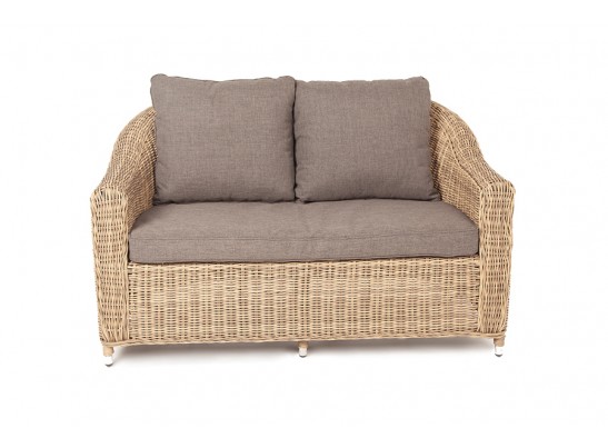 "Кон Панна" диван из искусственного ротанга двухместный, цвет соломенный в Набережных Челнах
