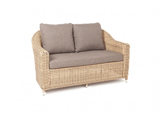 "Кон Панна" диван из искусственного ротанга двухместный, цвет соломенный в Набережных Челнах
