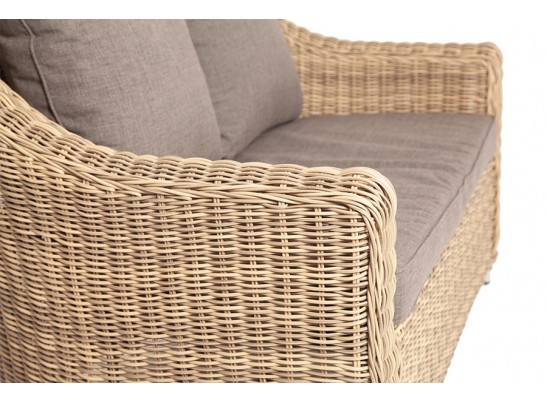 "Кон Панна" диван из искусственного ротанга двухместный, цвет соломенный в Набережных Челнах