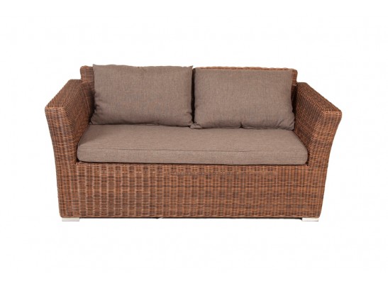 "Капучино" диван из искусственного ротанга двухместный, цвет коричневый в Набережных Челнах